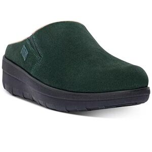 Fitflop Loaff Suede Clogs size 8.5 racing Green